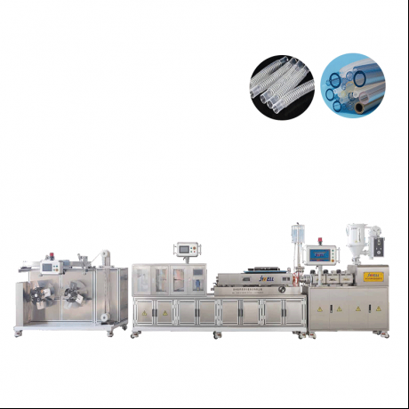 Extrusionslinie für Endotrachealschläuche und Infusionsschläuche mit einer Schraube