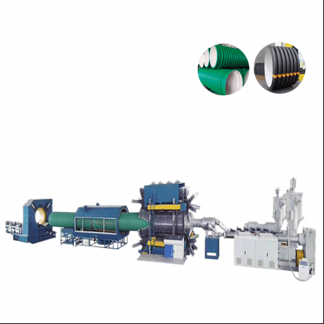 Extrusionslinie für vertikale doppelwandige Wellrohre aus HDPE, PP und gerippte PVC-Rohre